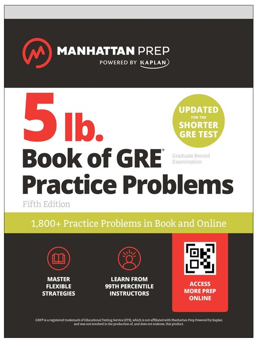 Cover image for 5 lb. Book of GRE Practice Problems